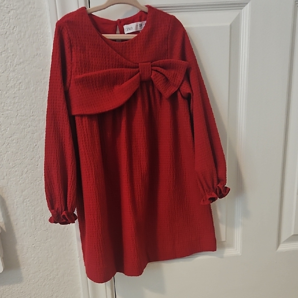 Red Kids Dress with Bow